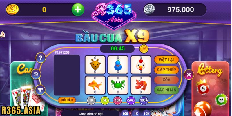 Hướng dẫn cách chơi game Bầu Cua R365