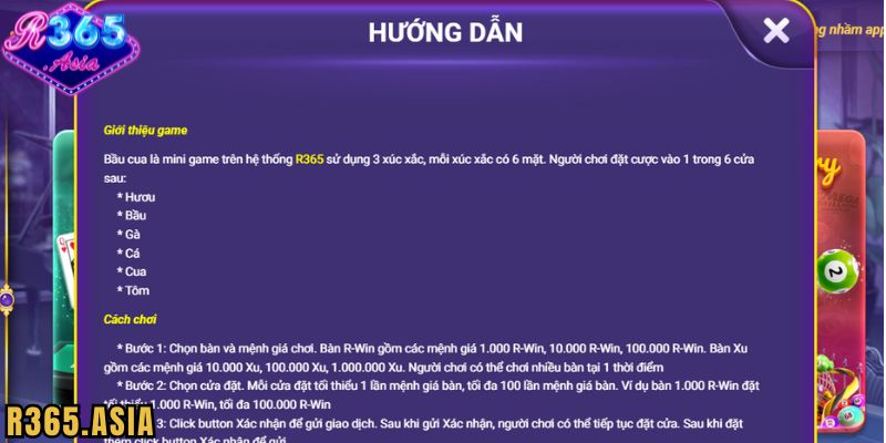 Kinh nghiệm chơi Bầu Cua R365 hiệu quả